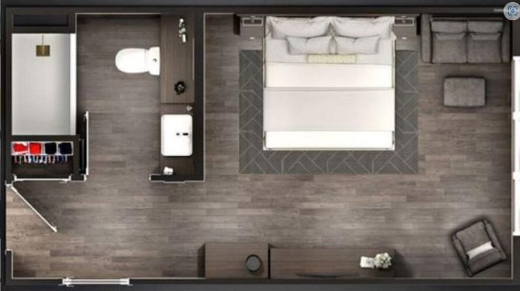STUDIO KING SIZE BED Room