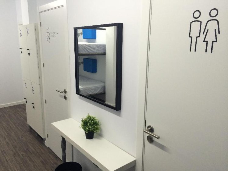 Bed in dormitory BUNK BED WITH SHARED BATHROOM Room