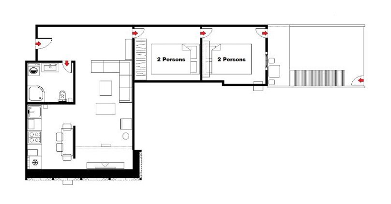 APARTMENT TWO BEDROOMS Room