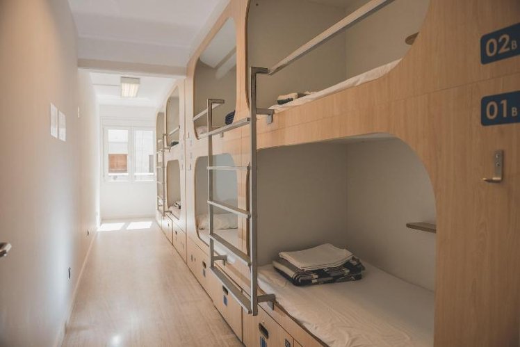 Bed in dormitory WITH SHARED BATHROOM Room